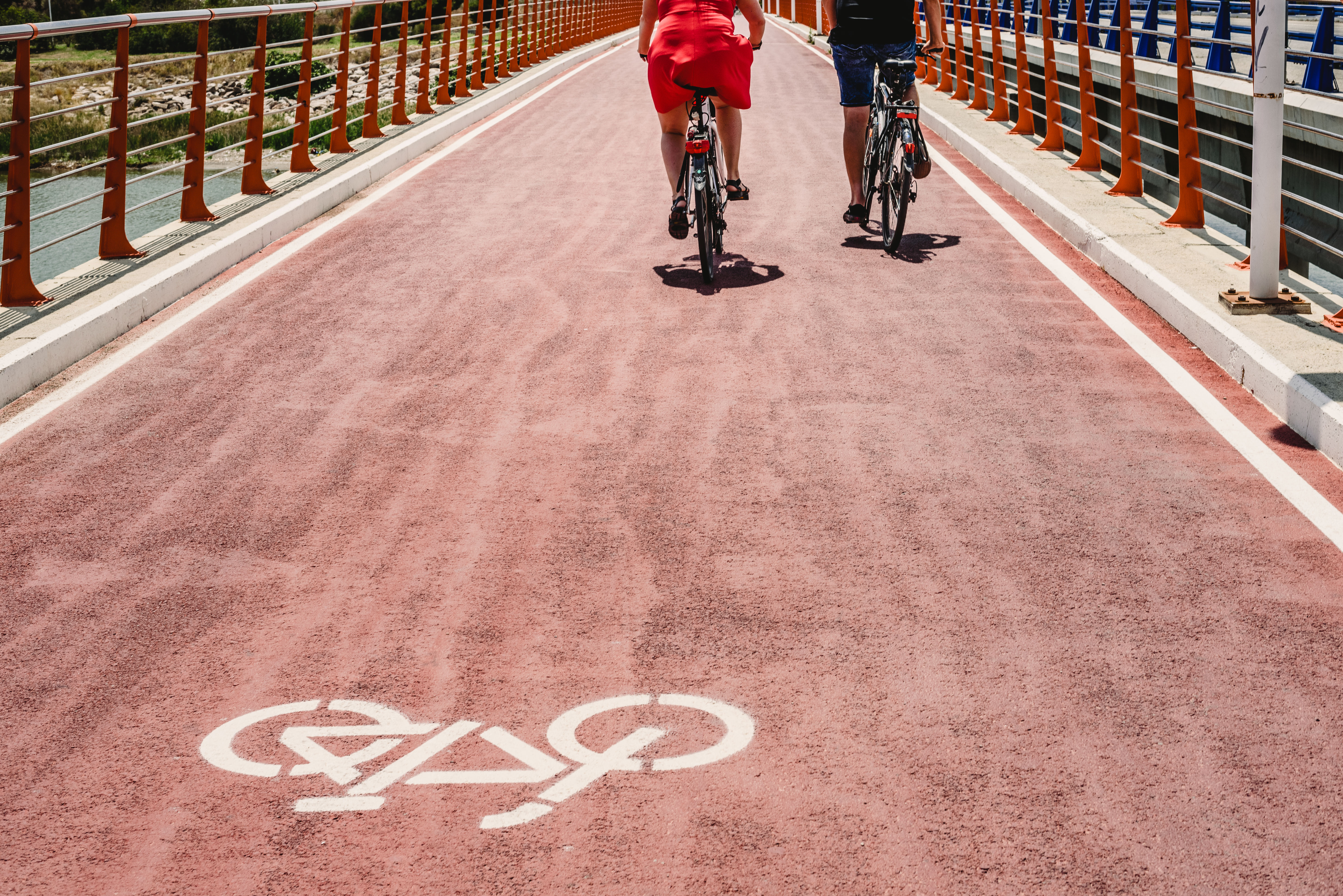 Bicycle Lane With Signal On The Ground And Cyclist 2024 10 18 09 46 17 Utc